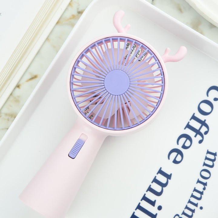 Portable Deer-Themed Handheld Cooling Fan Kalsten