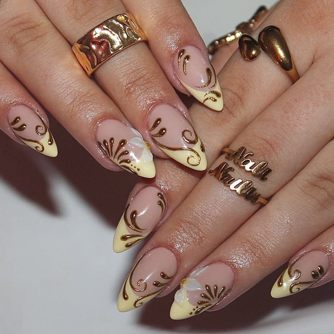 Artificial nails with elegant decorations Kalsten