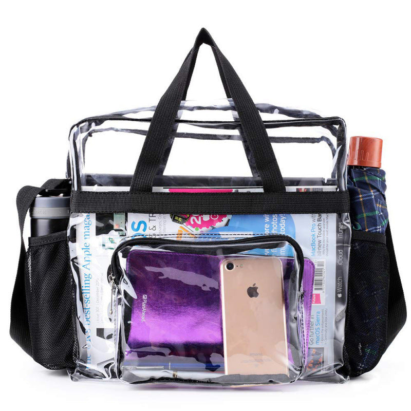 Transparent Handbag with Textured Design Kalsten