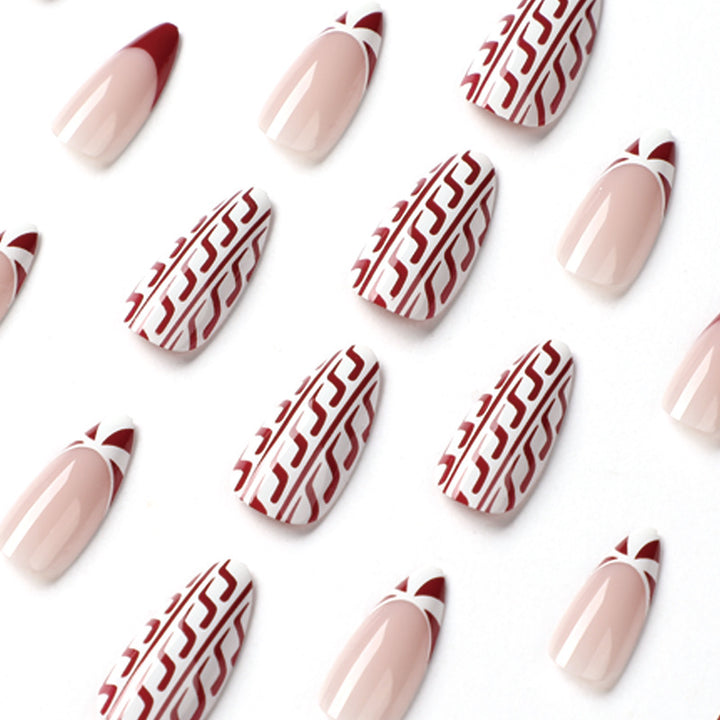 Elegant artificial nails in festive winter design Kalsten