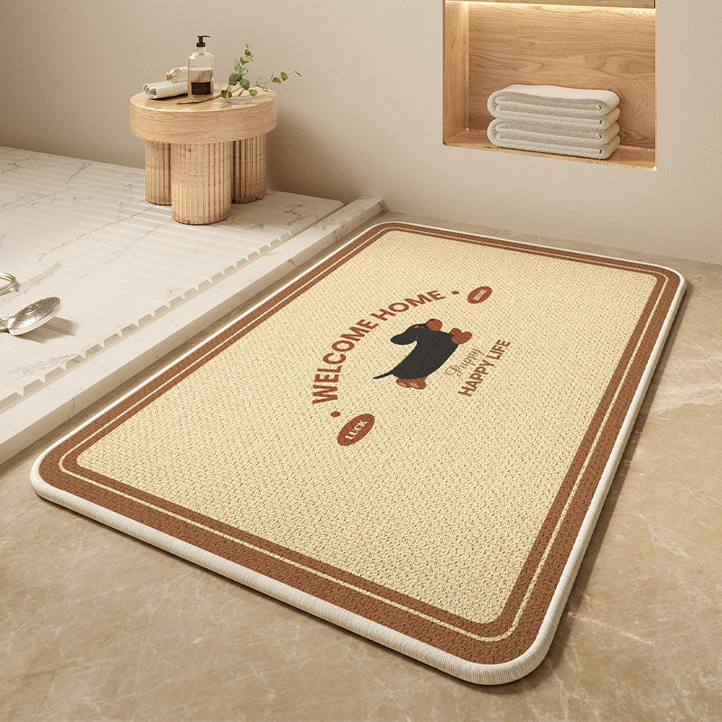 Cartoon Dog-Themed Bath Mat Kalsten