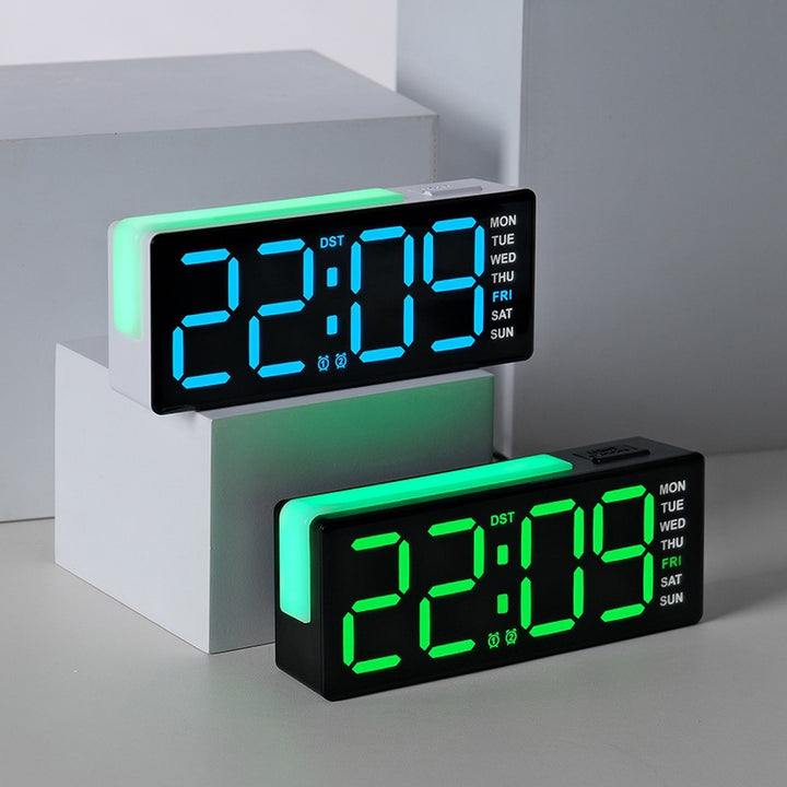 Digital LED Alarm Clock with Integrated Temperature and Day of Week Display Kalsten
