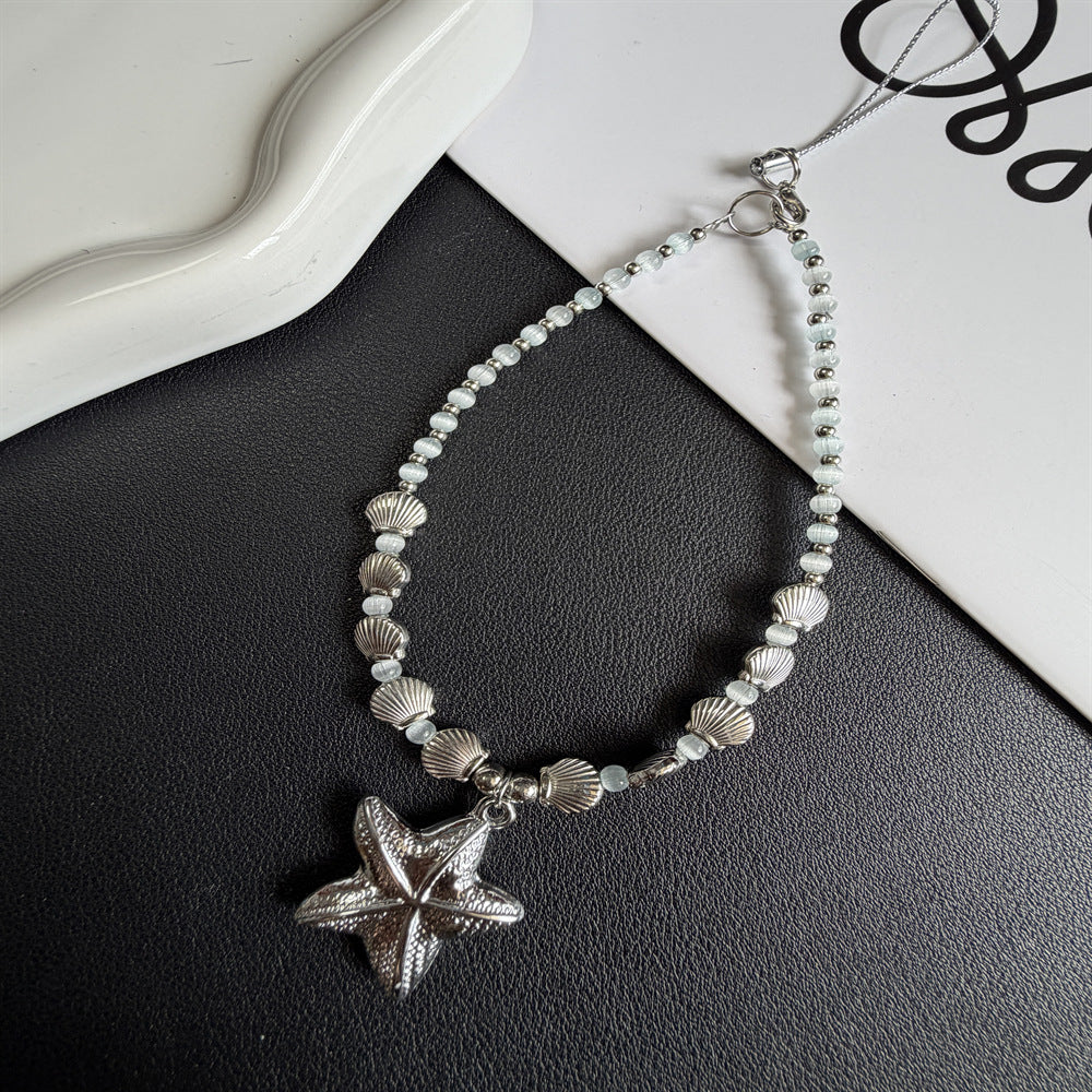 Floral Beaded Charm Necklace Kalsten