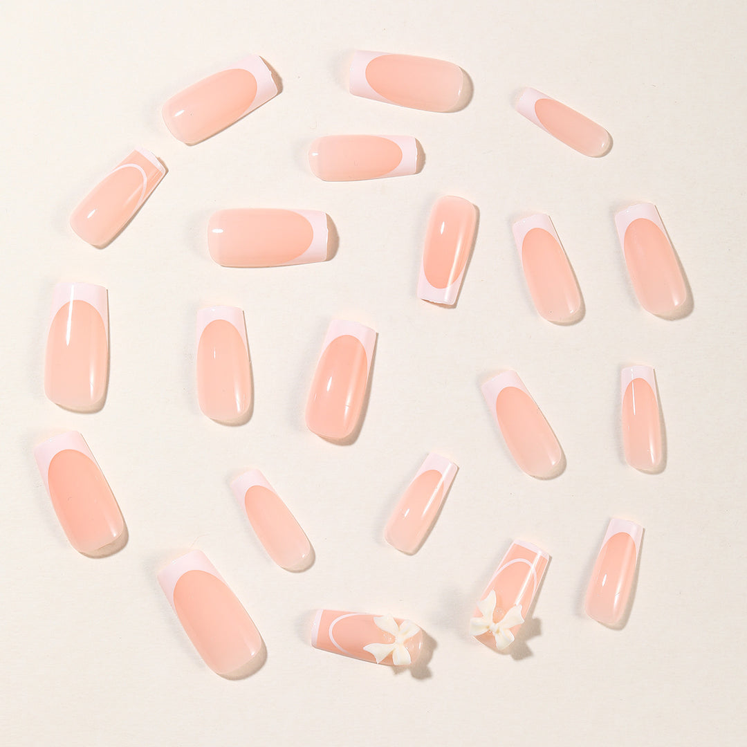 Elegant French Tip Nail Extensions Kalsten