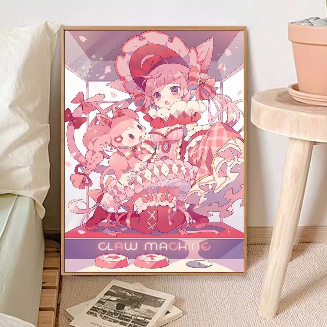 Whimsical Anime-Inspired Canvas Art Print Kalsten