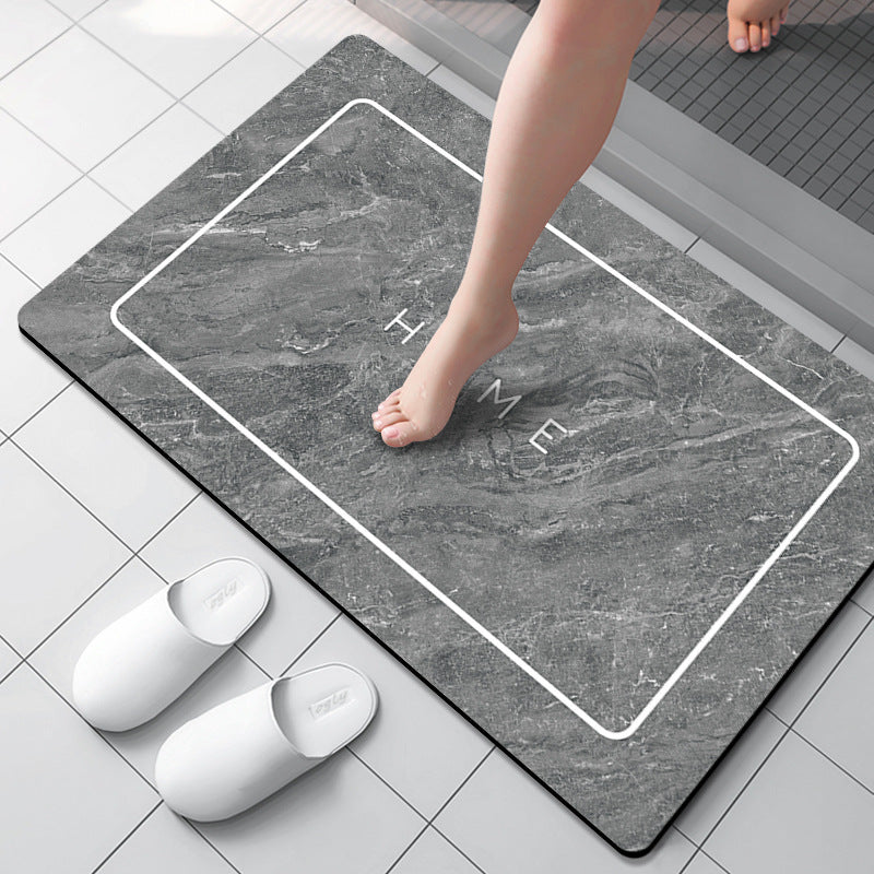 Marble Patterned Bath Mat