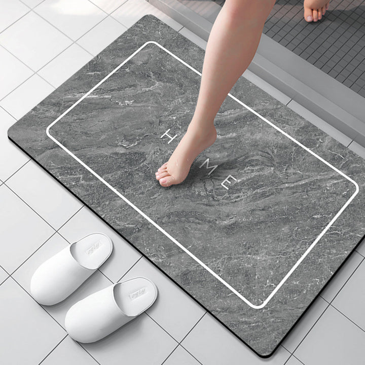 Marble Patterned Bath Mat