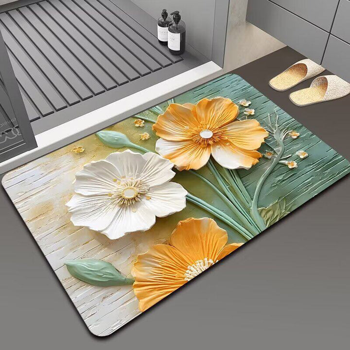 Floral-Themed Non-Slip Bath Mat Kalsten