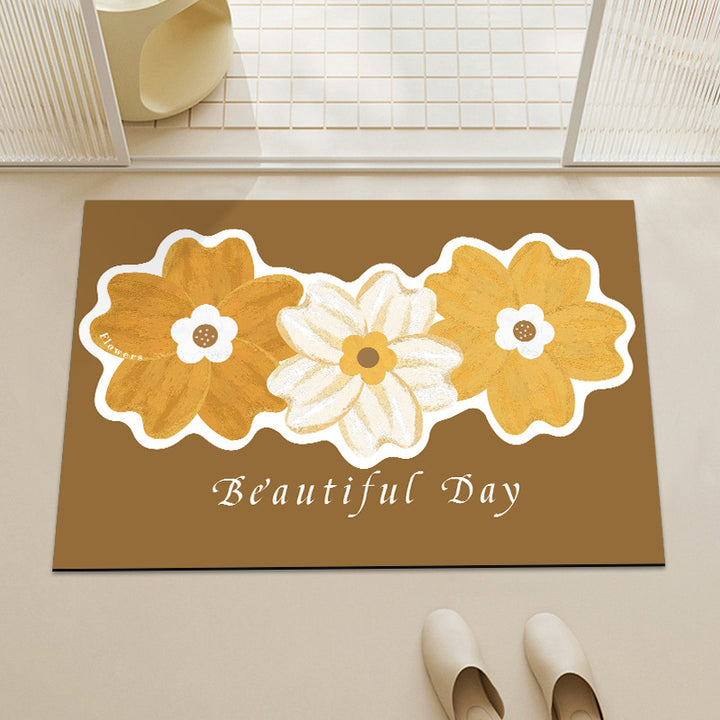 Artistic Floral Decorative Mat