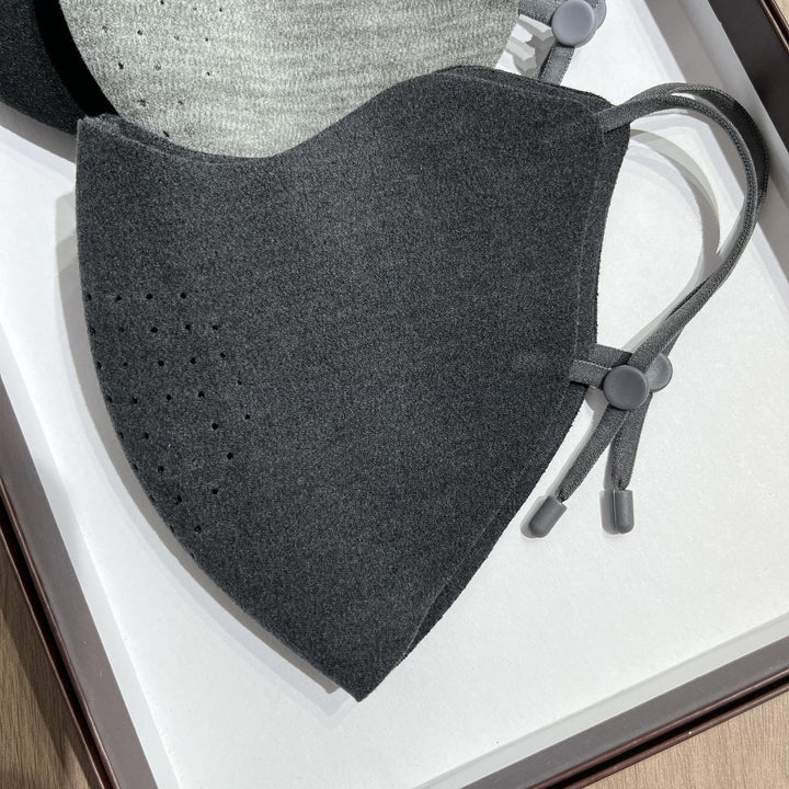 Contoured Perforated Reusable Fabric Face Mask with Adjustable Ear Cords Kalsten