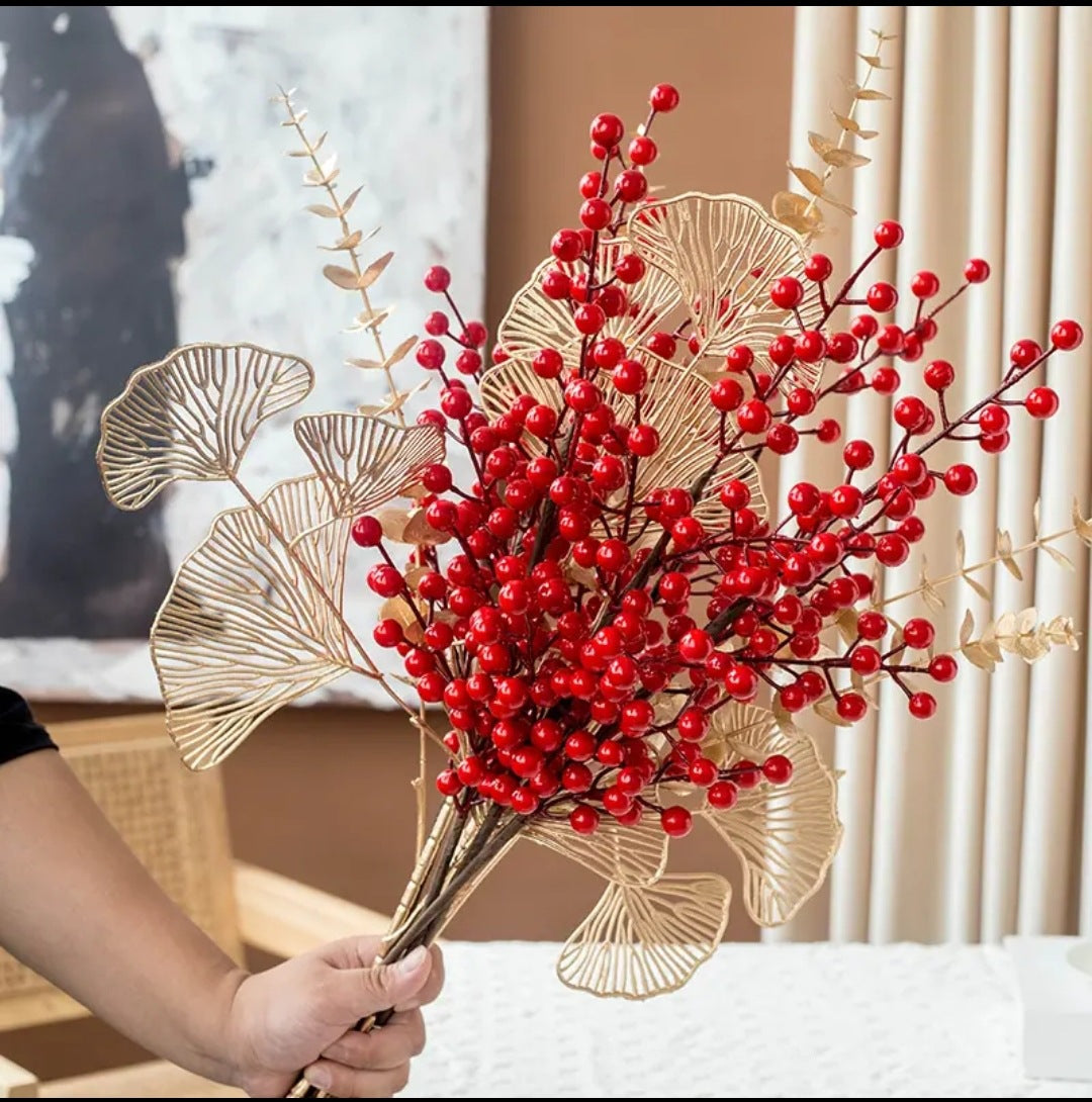 Decorative Metal Ginkgo Leaf Arrangement