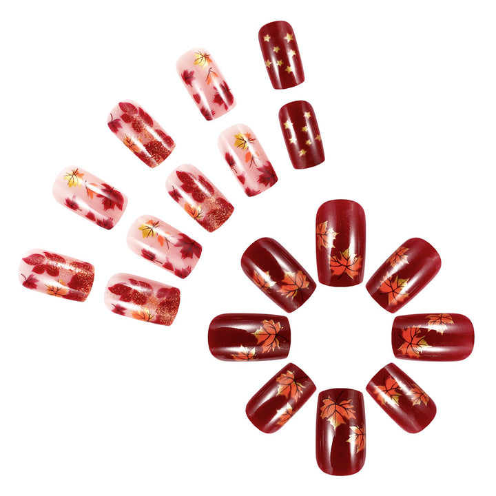 Autumn-Themed Press-On Nails Kalsten