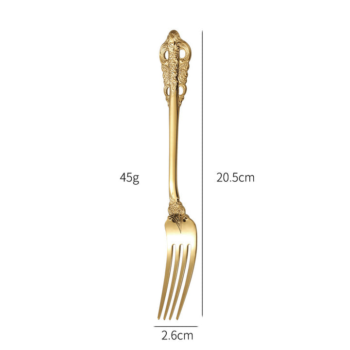 Elegant fish fork with artistic handle design Kalsten