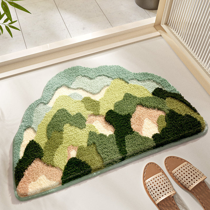Floral Patterned Bathroom Mat