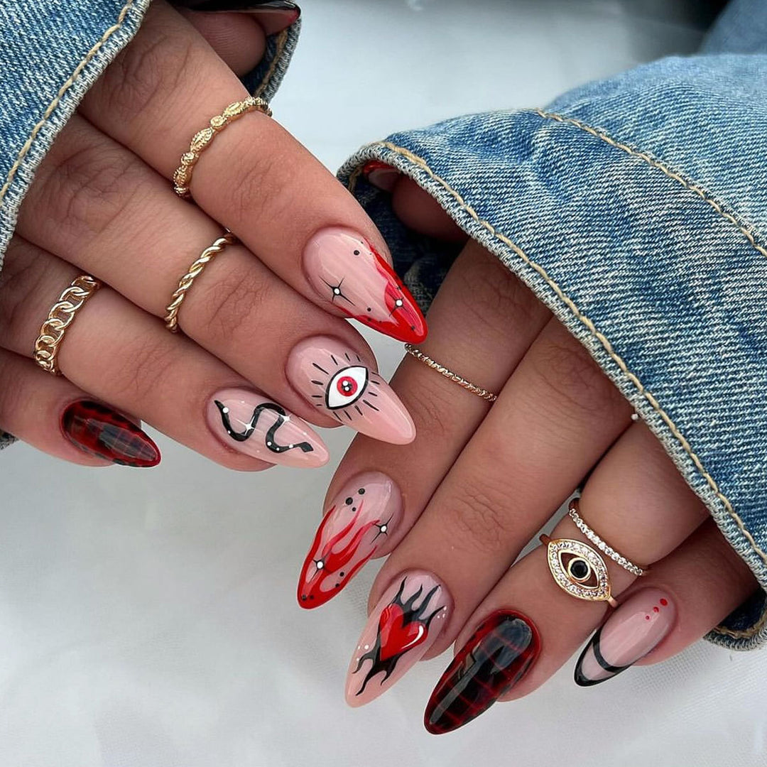 Edgy Gothic Nail Art Set Kalsten