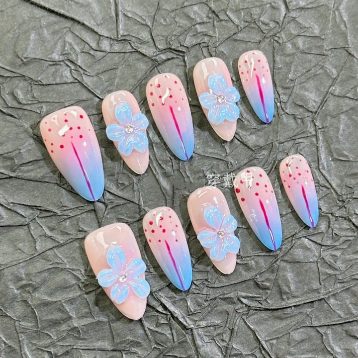 Nature-Themed Artistic Press-On Nail Set Kalsten