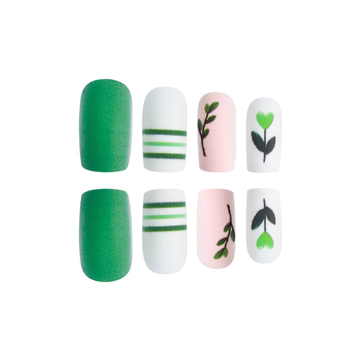 Botanical-Themed Press-On Nail Art Kalsten