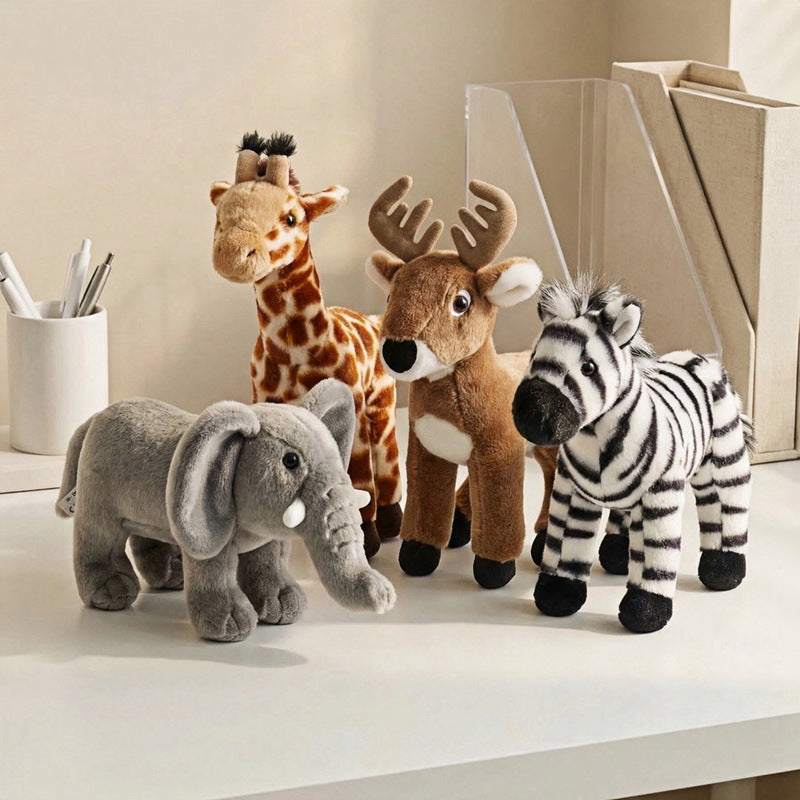 Plush Zebra Stuffed Animal with Soft Striped Fur and Realistic Mane Kalsten