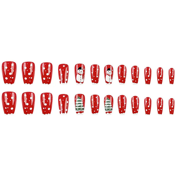 Artificial nail set with festive Christmas designs Kalsten