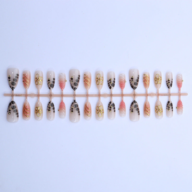 Artistic Floral Press-On Nail Set