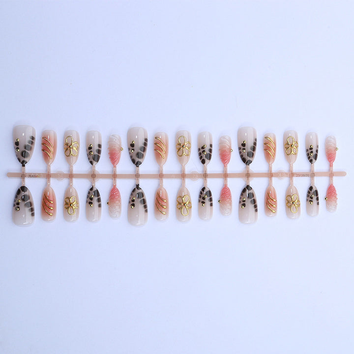 Artistic Floral Press-On Nail Set