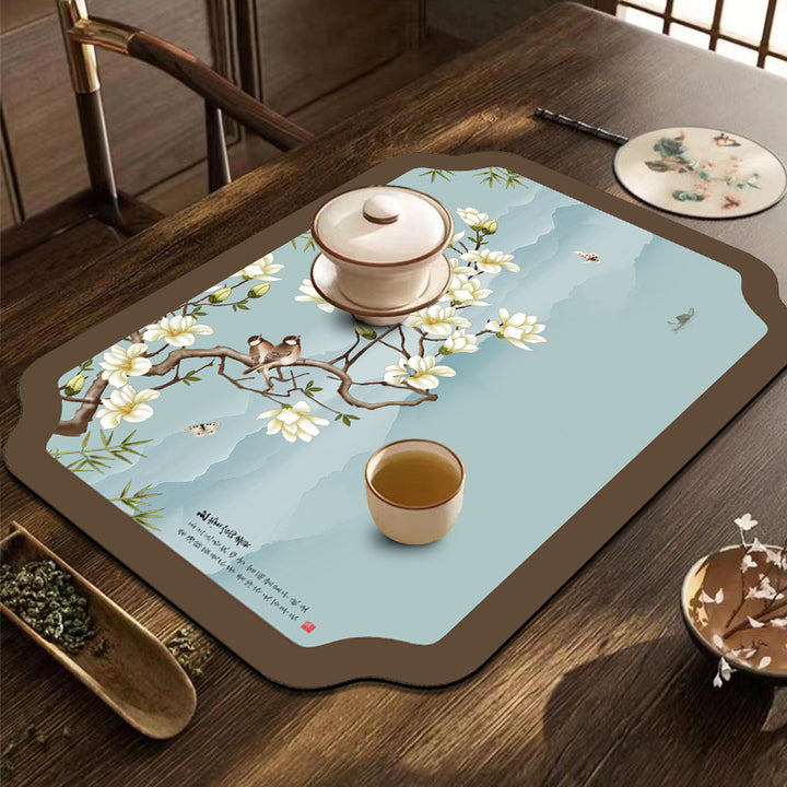 Floral Design Kitchen Mat