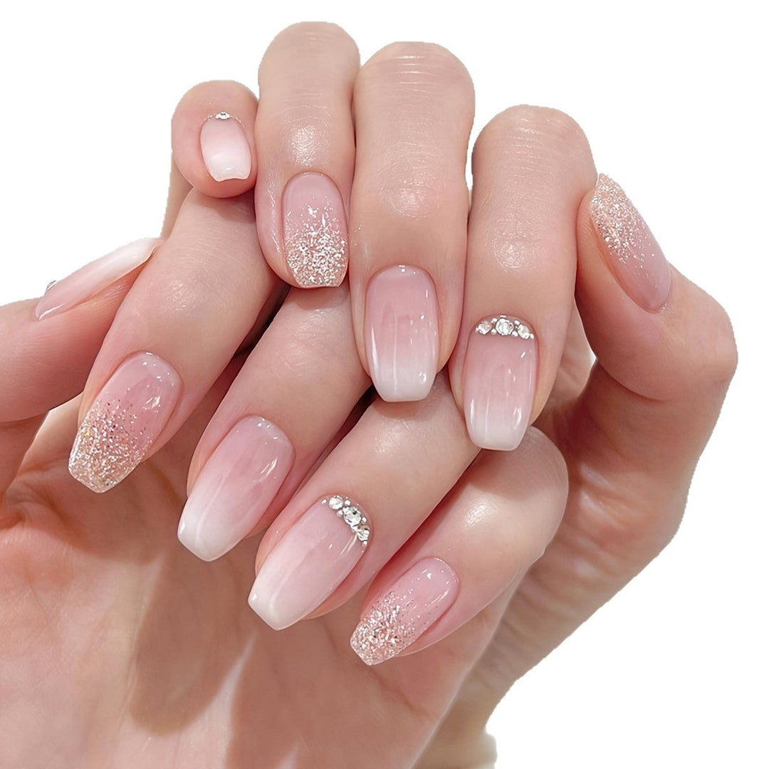Elegant Ombre Glitter Nail Enhancements Kalsten