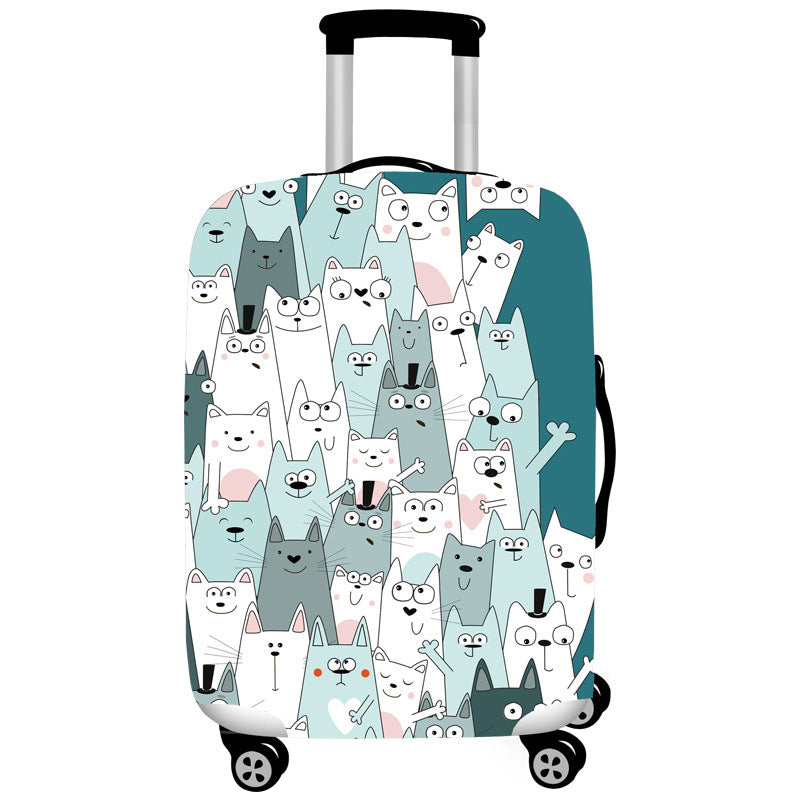 Women's Hard Shell Suitcase with Cute Cat Design Kalsten