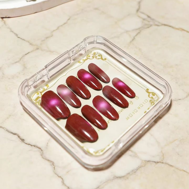 Glossy Almond-Shaped Press-On Nail Extensions Kalsten