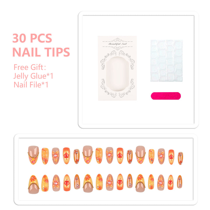 Floral-Inspired Press-On Nail Art Set