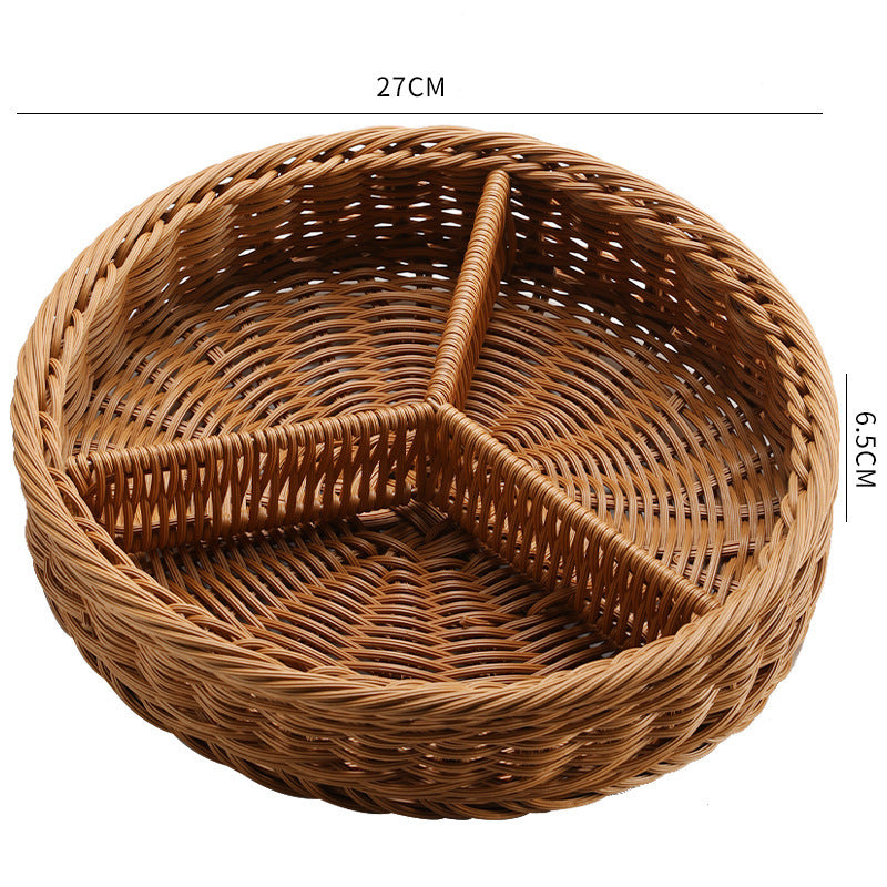 Multi-Compartment Woven Serving Tray Kalsten