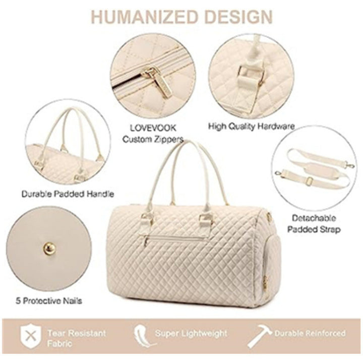 Quilted Weekender Duffle Bag Kalsten