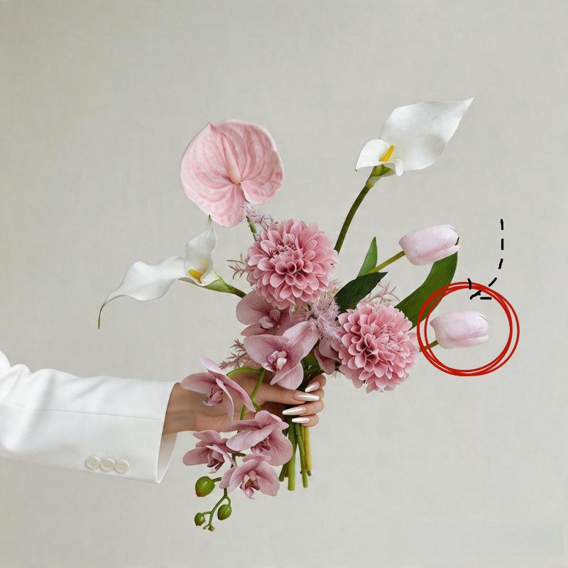 Elegant Synthetic Floral Bouquet