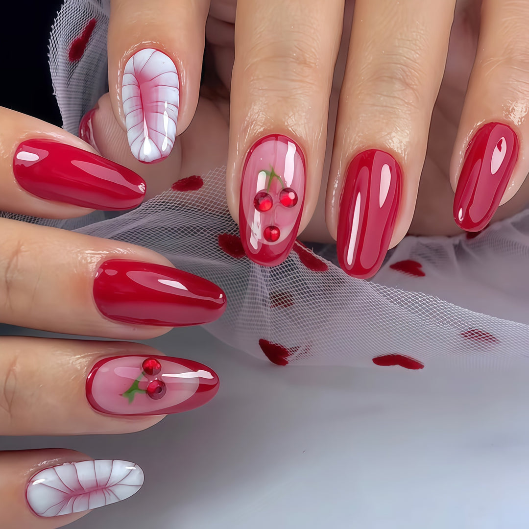 Creative Cherry Nail Art Extensions Kalsten