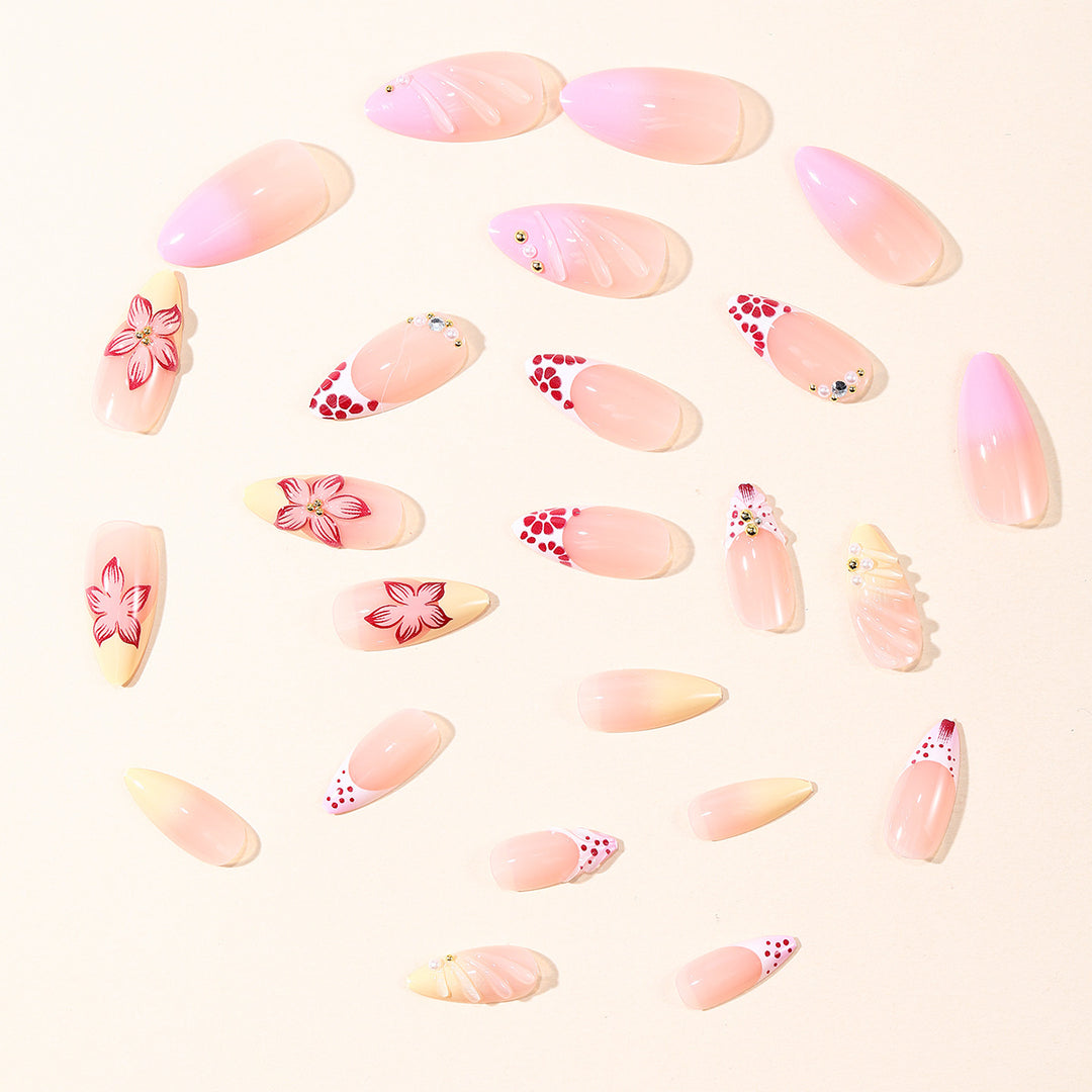 Decorative Floral Acrylic Nail Art Kalsten