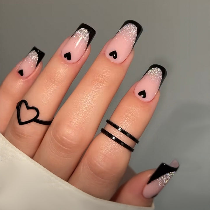 Elegant Heart-Designed Press-On Nail Tips Kalsten