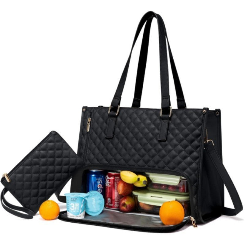 Insulated Multi-Compartment Lunch Tote