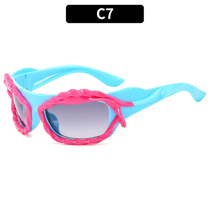 Fashionable Oversized Shield Sunglasses