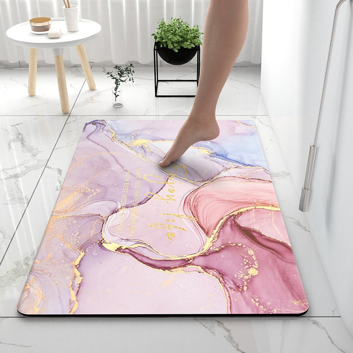 Luxurious Marble Pattern Bath Mat Kalsten