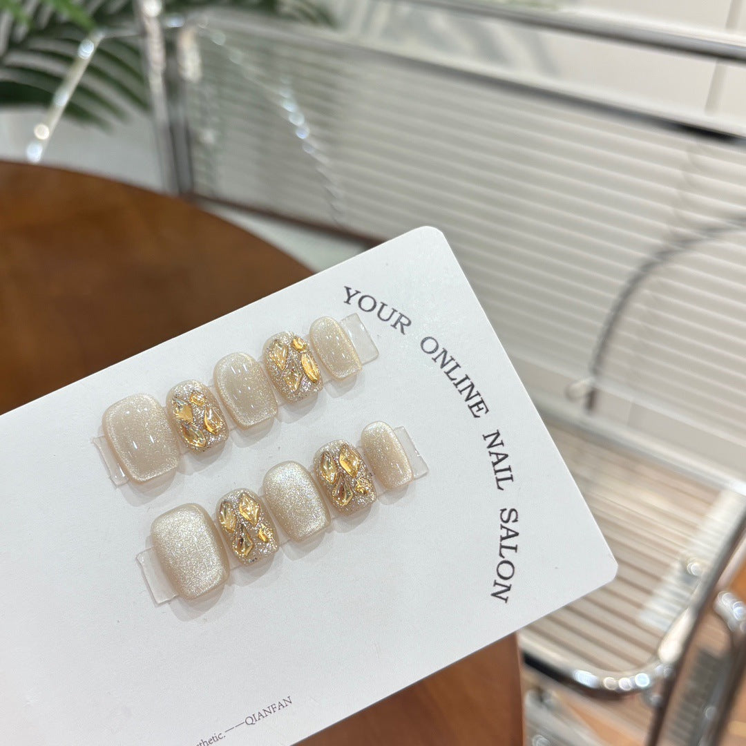 Artifical nail tips with glitter and rhinestones Kalsten
