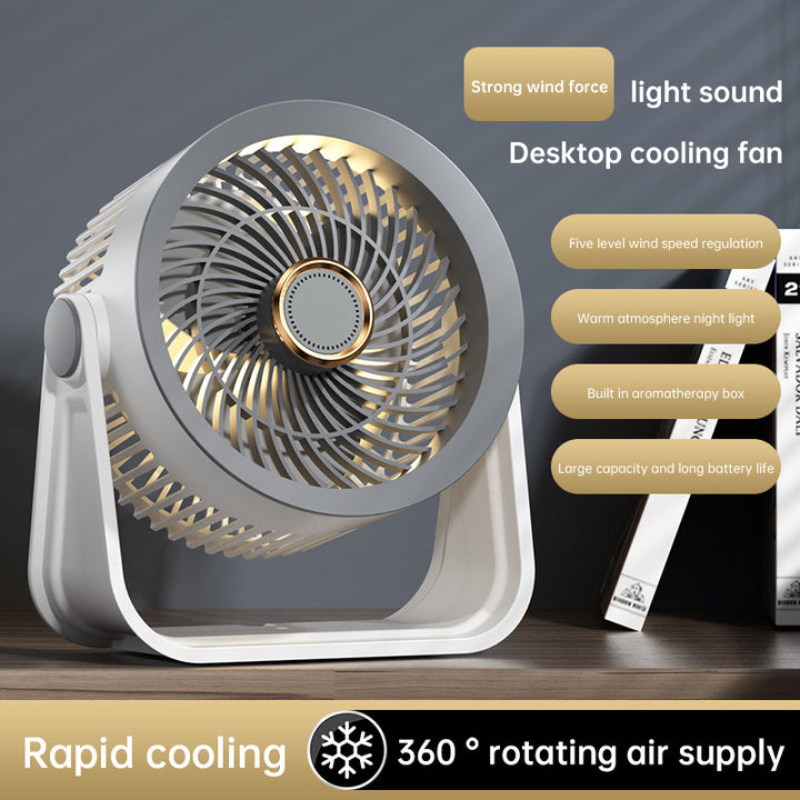 Unisex nan portable rechargeable desk air circulator with adjustable tilt and whisper-quiet brushless motor Kalsten