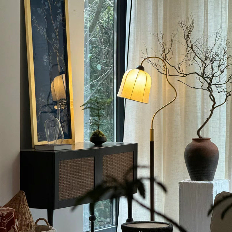 Floor Lamp with Curved Design