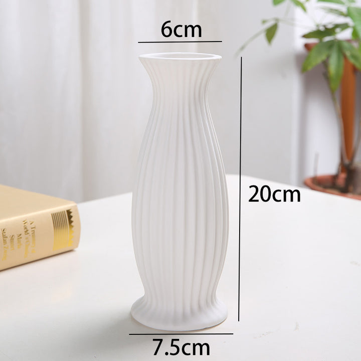 Elegant Curved Ceramic Vase