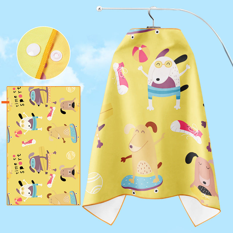 Bathrobe Kalsten with unicorn motif and practical hood