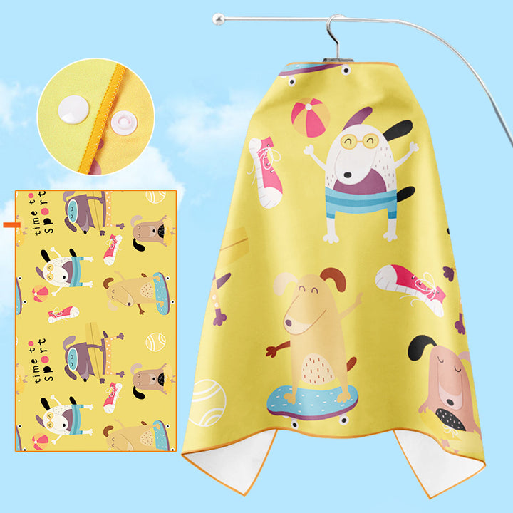 Bathrobe Kalsten with unicorn motif and practical hood