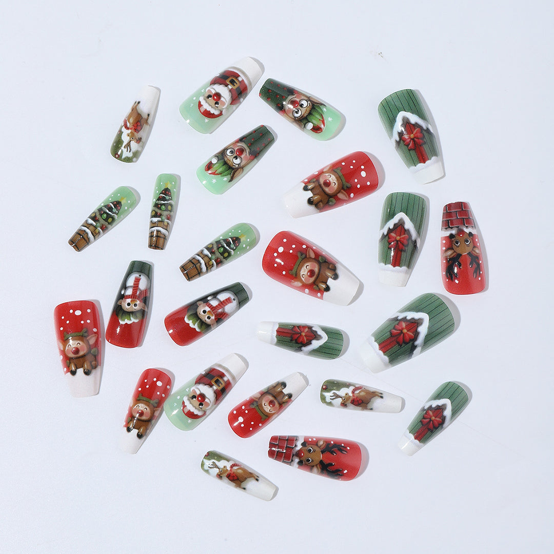 Christmas art nail set with cute Christmas designs Kalsten