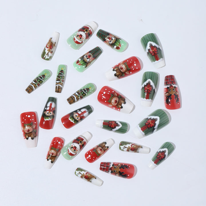 Christmas art nail set with cute Christmas designs Kalsten