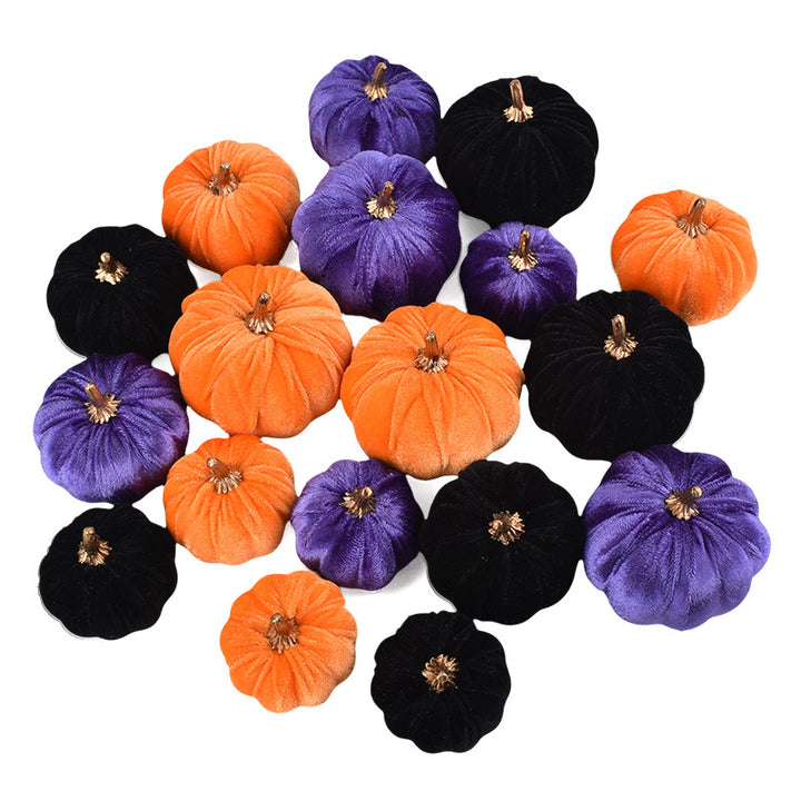 Samet-Pumpkin decorative figure with decorative stem