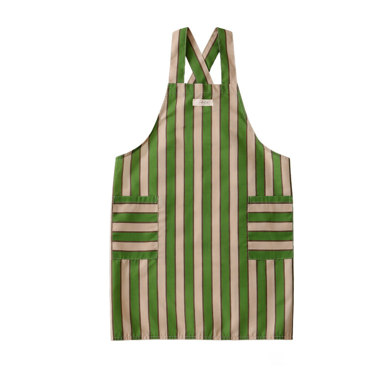 Bib apron with crossed straps and large front pockets Kalsten