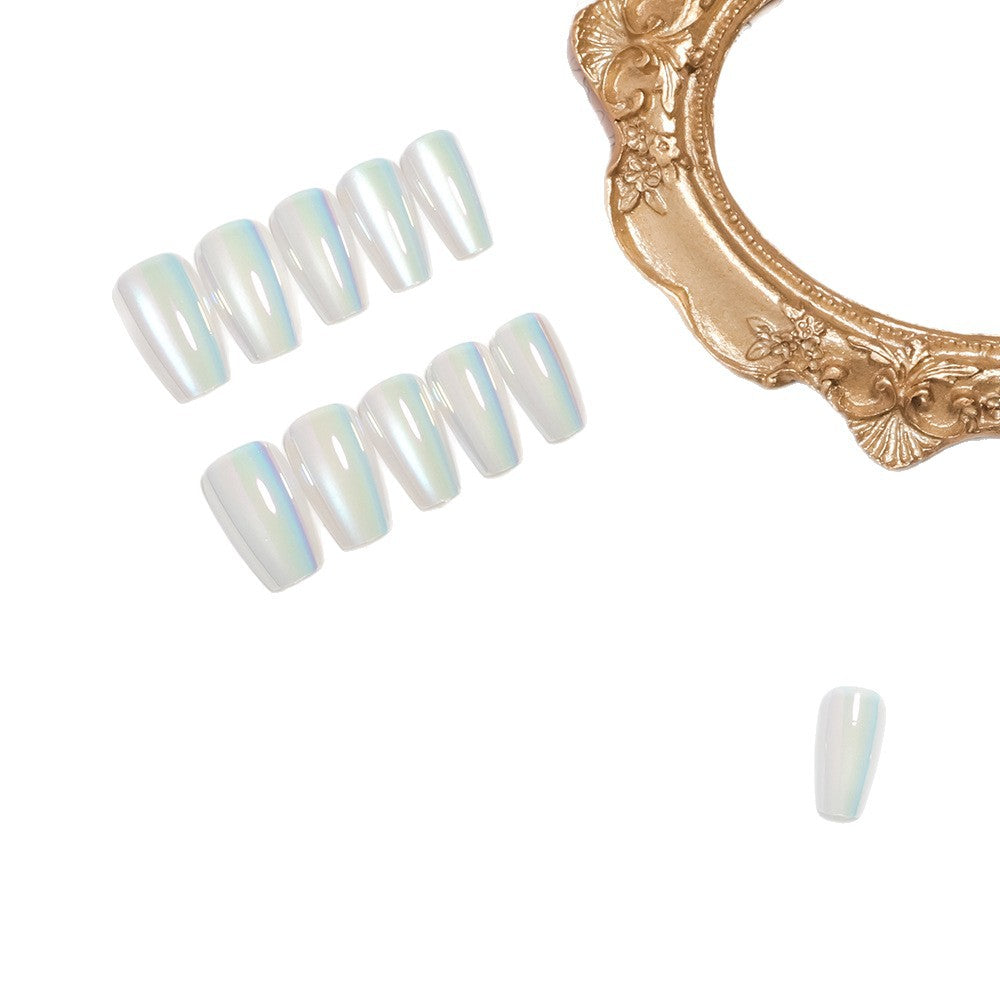 Iridescent Glossy Press-On Nail Set Kalsten
